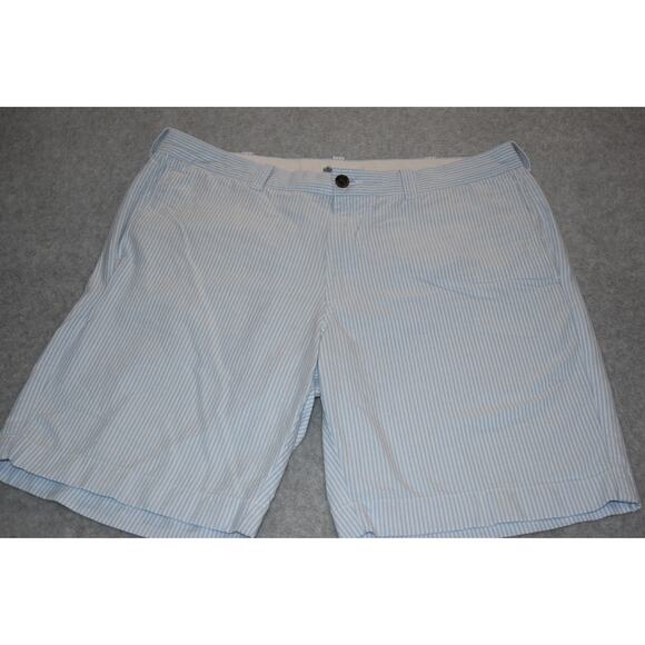 J Crew Golf Shorts Mens Size 36 Blue Striped  9" Inseam Khakis Chinos Cotton - Picture 1 of 5